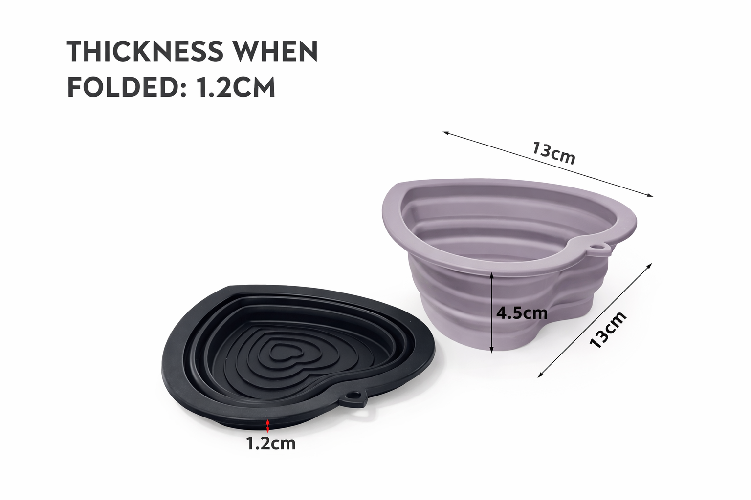 Collapsible Heart Pet Bowl