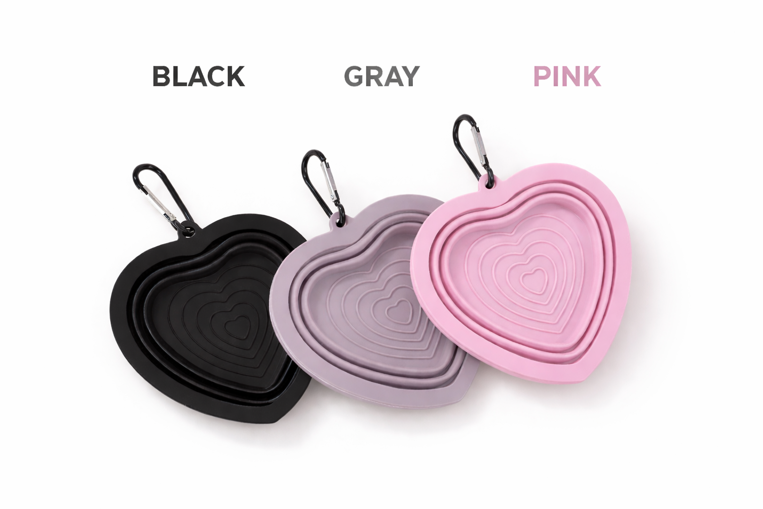 Collapsible Heart Pet Bowl
